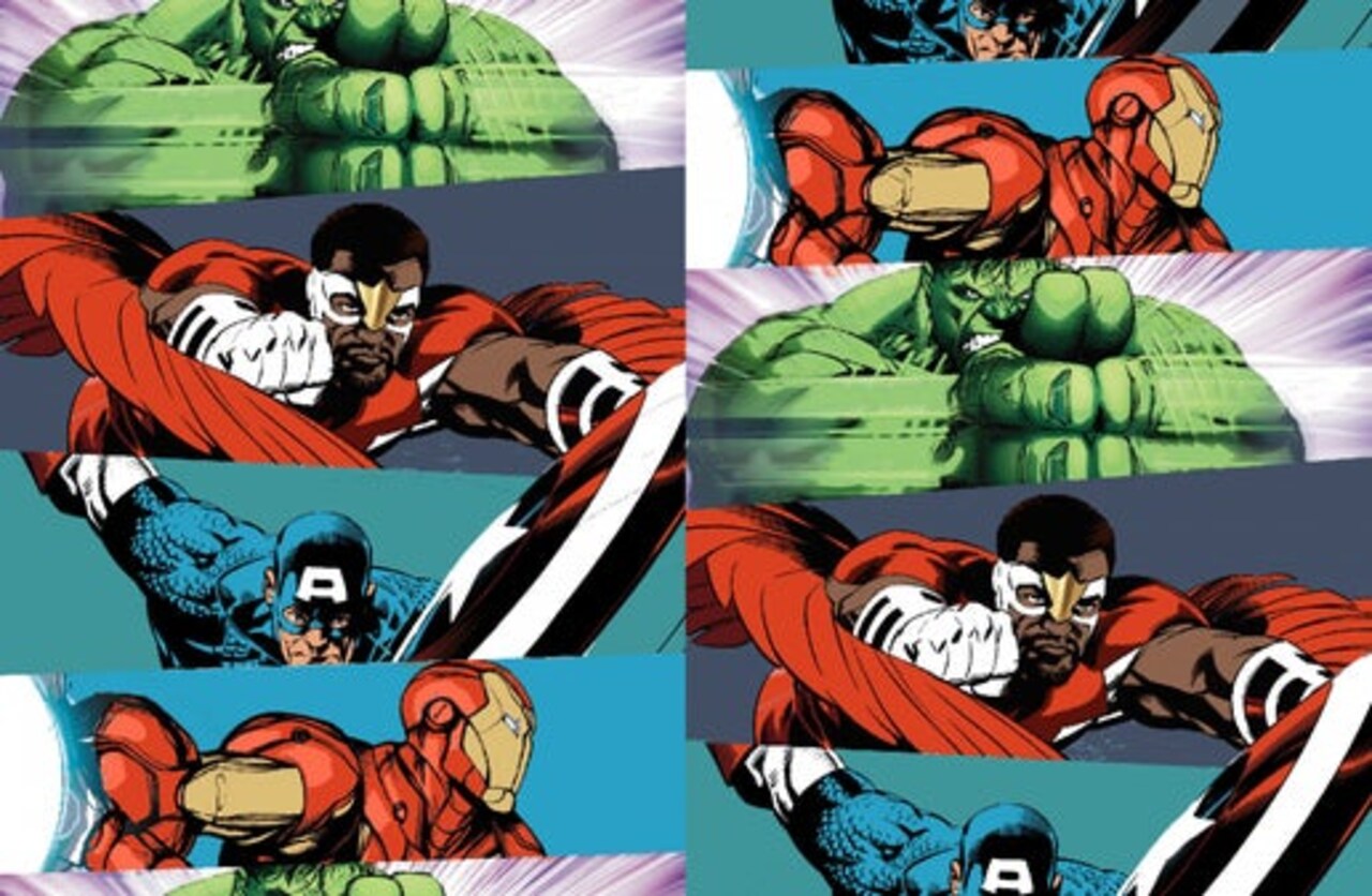 Licensed Marvel Prints Marvel Avengers Marvel Super Heroes Fleece Fabric by the Yard